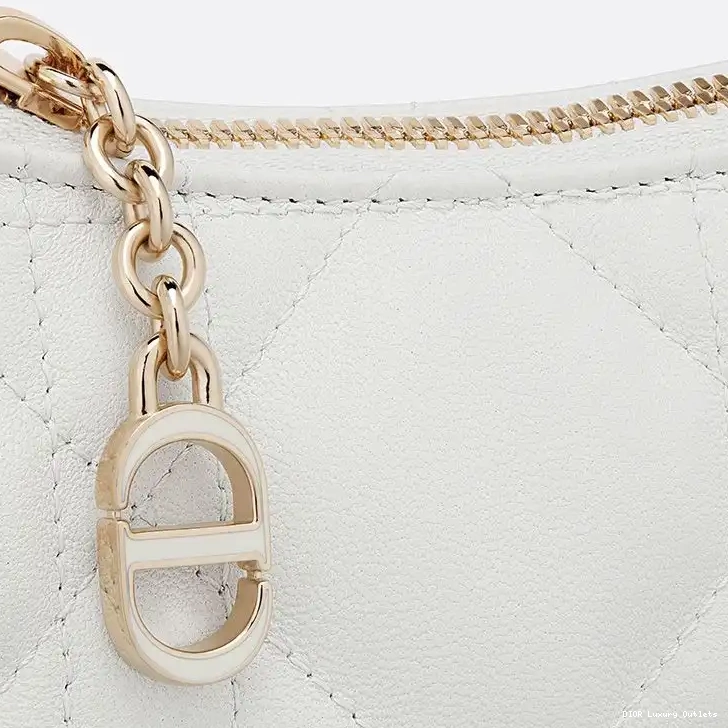 Cheap CD Dior Lounge Cannage White Lambskin Bag 0602 Luxury